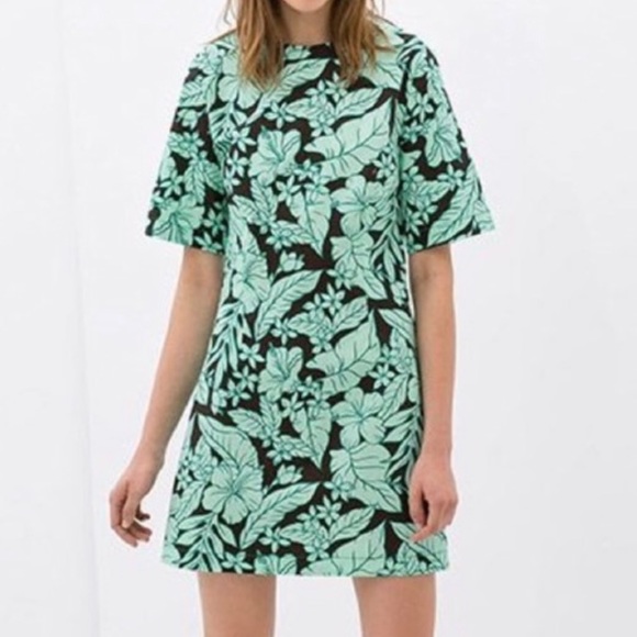 Zara Dresses & Skirts - Zara Woman Tropical Shift Dress Sz S ✨